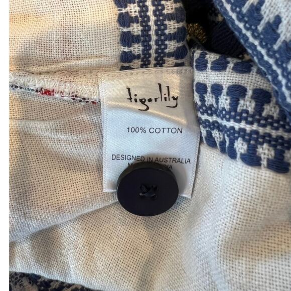 Tigerlily NWT Aztec Western Heavy Weave Shorts Blue Red Embroidered 4 | REVOLVE - Picture 9 of 13